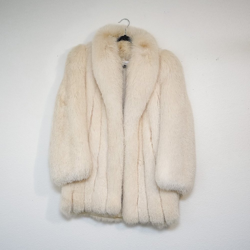 Real Arctic Fox Fur Coat - Alan Furs - Mint Condition